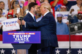 Republican presidential nominee Trump and U.S. Senator Vance hold a rally in Minnesota