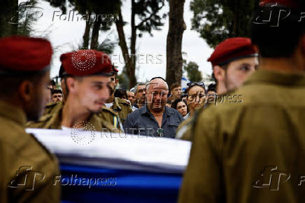 Funeral of Israeli soldier Sergeant First Class Nazar Itkin, in Kiryat Ata