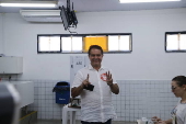 Evandro Leito candidato do PT vota em Fortaleza