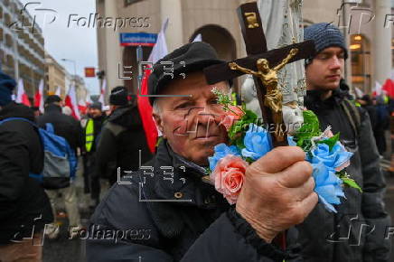 Polish farmers protest in Warsaw