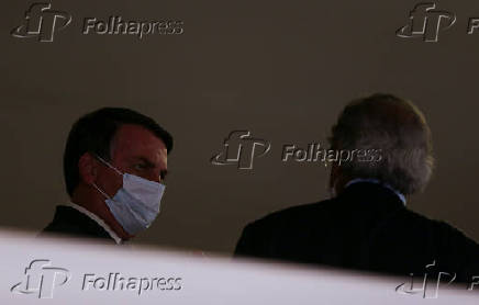 Folhapress Fotos Jair Bolsonaro E Paulo Guedes Em Evento No Planalto