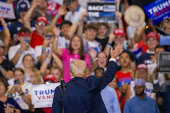 Republican presidential nominee Trump and U.S. Senator Vance hold a rally in Minnesota