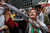 Protest against Israel's strikes on Gaza and Lebanon in New York City