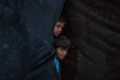 Internally displaced Palestinians in Khan Younis, Gaza Strip