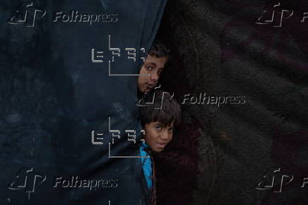 Internally displaced Palestinians in Khan Younis, Gaza Strip