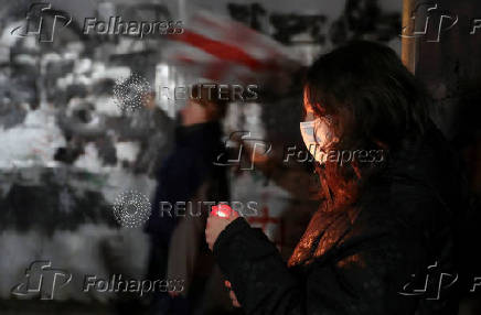 Georgian opposition supporters protest against government's EU application delay