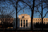 FILE PHOTO: The Federal Reserve building is seen in Washington, DC