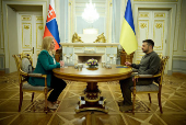 Slovak President Zuzana Caputova visits Kyiv