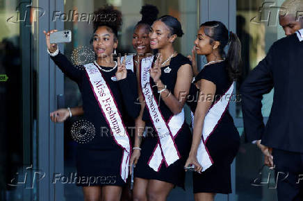 HBCU (Historically Black College and University) students march to the polls during early voting in North Carolina