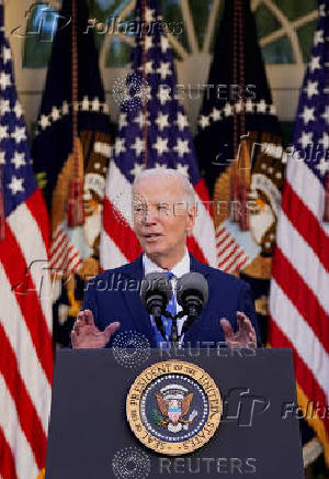 U.S. President Joe Biden delivers remarks at the White House