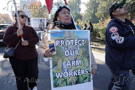 Protesters rally against proposed mass deportations at the California State Capitol