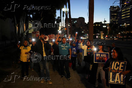 Demonstration against deportations, in Los Angeles