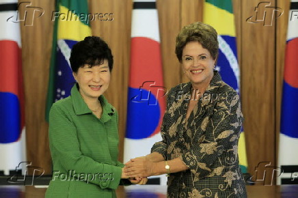 Dilma recebe a presidente da Coreia do Sul