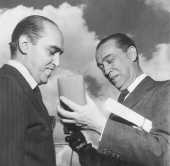 O arquiteto Oscar Niemeyer com o presidente Juscelino Kubitschek