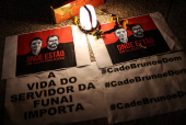 Ato viglia pelo o desaparecimento Bruno Pereira e do jornalista Dom Phillips