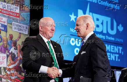 FILE PHOTO: U.S. Joe Biden addresses the North America?s Building Trades Unions (NABTU) Legislative Conference in Washington