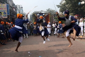 Sikh Religious procession to mark major Sikh festival Gurupurab