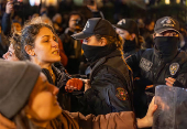 Protest to mark the International Day for Elimination of Violence Against Women, in Istanbul