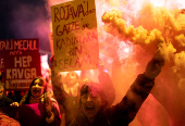 Protest to mark the International Day for Elimination of Violence Against Women, in Istanbul