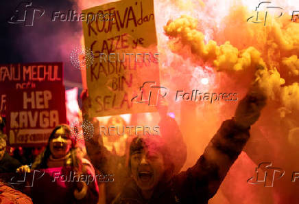 Protest to mark the International Day for Elimination of Violence Against Women, in Istanbul