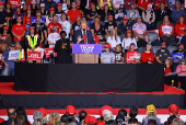 Republican presidential nominee and former U.S. President Donald Trump campaigns in Henderson