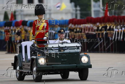 Thai Queen Suthida leads rehearsal event for Royal Guard parade