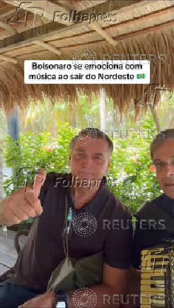 Former Brazilian President Jair Bolsonaro gestures as he speaks, in this screen grab obtained from a social media video released on November 25, 2024