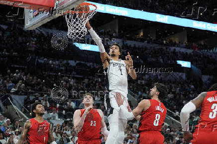 NBA: Portland Trail Blazers at San Antonio Spurs