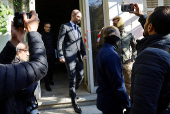 French Foreign Minister Jean-Noel Barrot walks as he visits the French Embassy in Damascus