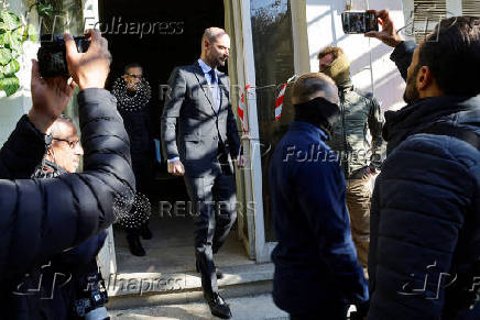 French Foreign Minister Jean-Noel Barrot walks as he visits the French Embassy in Damascus