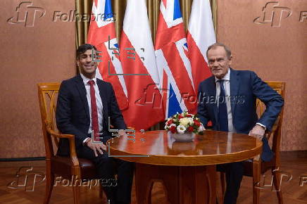 British Prime Minister Rishi Sunak visits Warsaw
