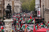 March in solidarity with Palestinians in Gaza, in London