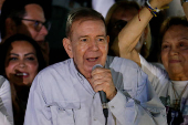 FILE PHOTO: Venezuela's opposition presidential candidate Edmundo Gonzalez and opposition leader Maria Corina Machado campaign in Caracas