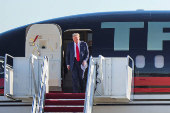 U.S. President-elect Donald Trump arrives prior to meeting with President Joe Biden and members of Congress in Washington, at Joint Base Andrews