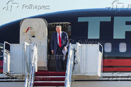 U.S. President-elect Donald Trump arrives prior to meeting with President Joe Biden and members of Congress in Washington, at Joint Base Andrews