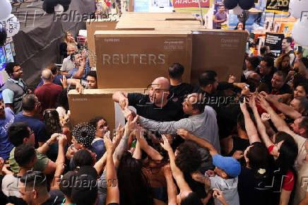 People shop ahead of Black Friday in Brazil