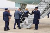 U.S. President Biden boards Air Force One at Joint Base Andrews