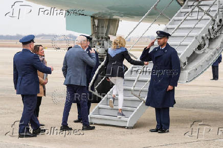 U.S. President Biden boards Air Force One at Joint Base Andrews