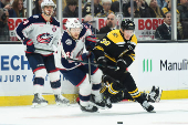 NHL: Columbus Blue Jackets at Boston Bruins