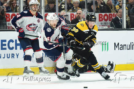 NHL: Columbus Blue Jackets at Boston Bruins