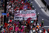 Manifestao contra a escala 6x1 na Av Paulista em SP