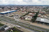 Vista area da avenida Eduardo Fres da Mota, em Feira de  Santana