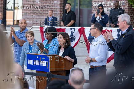 Democratic Governors Rally for Harris-Walz in Philadelphia, Pennsylvania