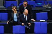 Germany's Scholz addresses parliament in Berlin