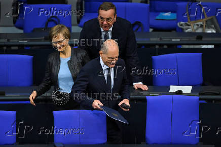 Germany's Scholz addresses parliament in Berlin