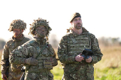 Britain's Prince William visits Welsh Guards at Salisbury Plain