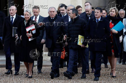 First weekly cabinet meeting of the year of the new French government in Paris