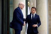 French President Macron meets Lebanon's caretaker PM Najib Mikati in Paris