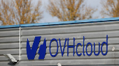FILE PHOTO: The logo of French cloud computing company OVHcloud is seen on a data-center building in Strasbourg