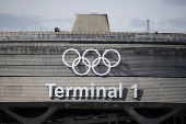 Olympic Rings unveiled at Paris Charles de Gaulle airport